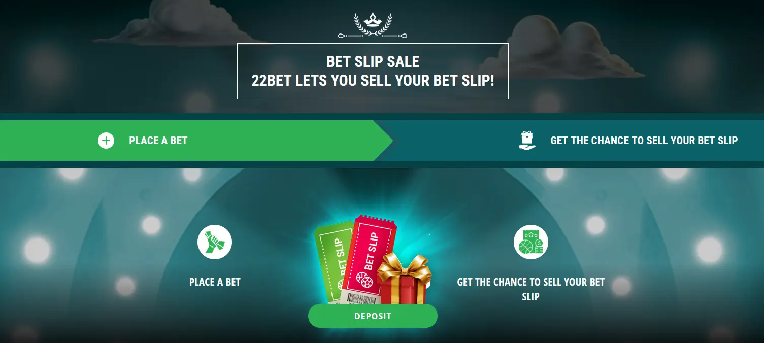 What a 22Bet Bet-Slip Sale Quote Represents